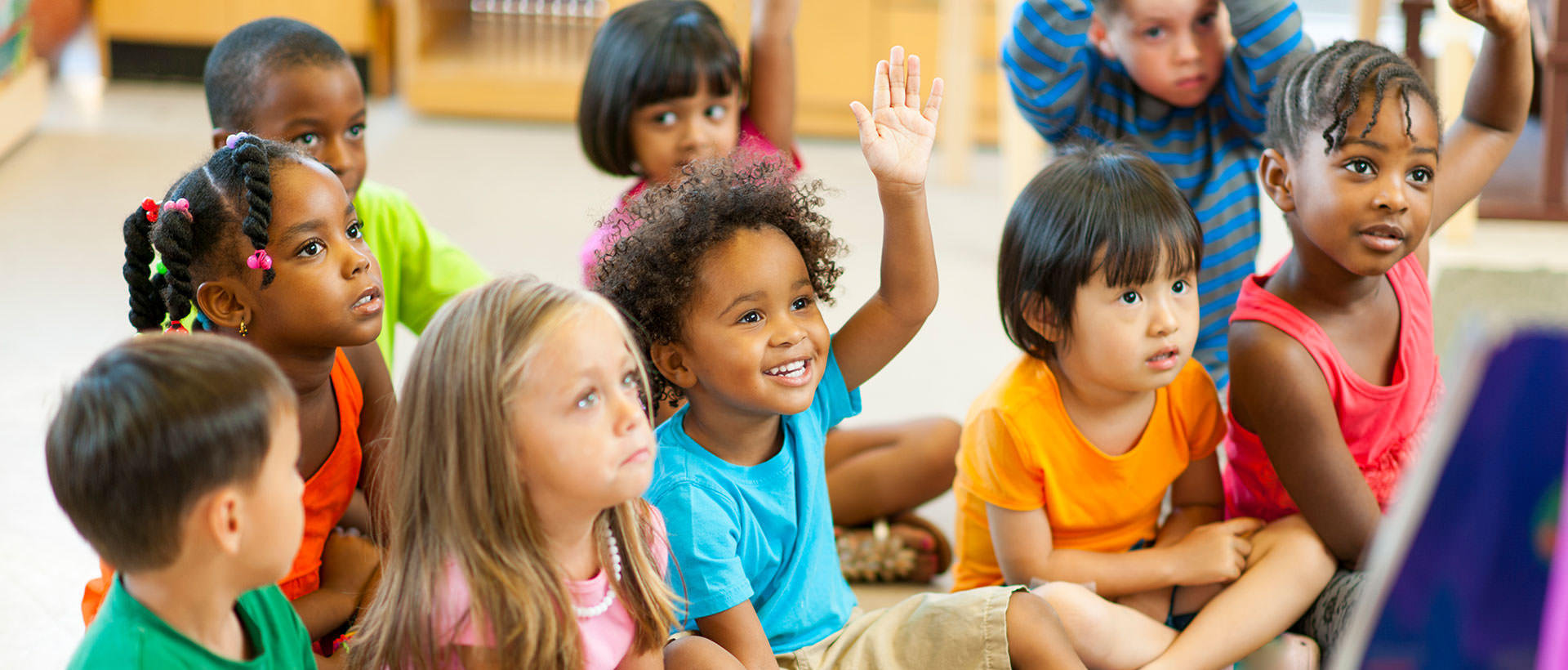 Kids waiting to be called on in class