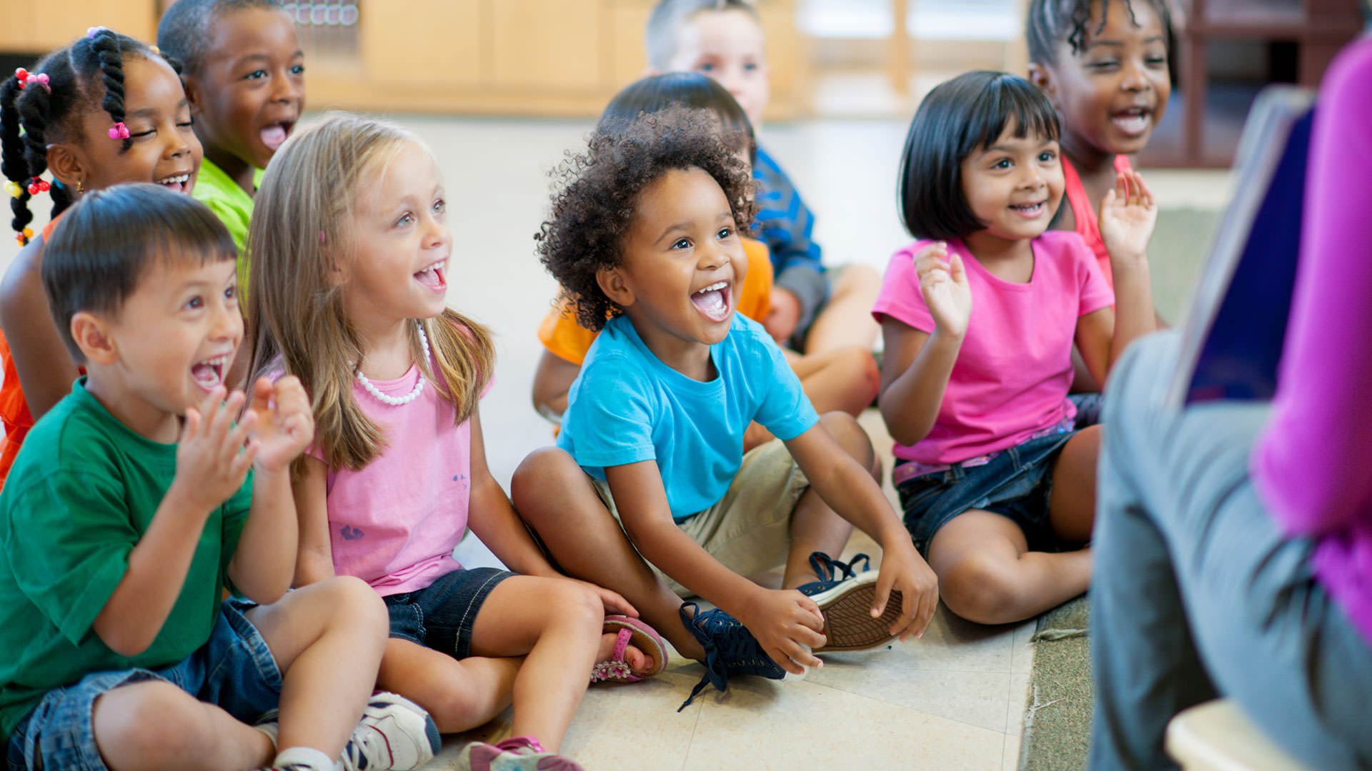 Children in play circle