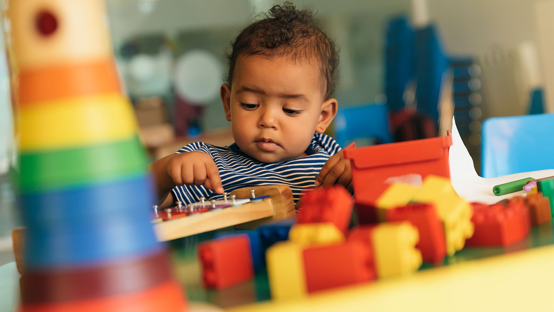 Young child playing