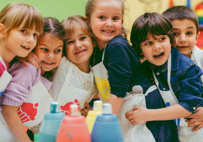 Webster kids doing art